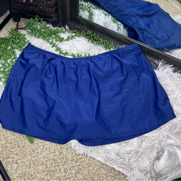🌼3/$30🌼intl Details Navy Blue Swim Mini Skirt Size XL - Picture 6 of 15